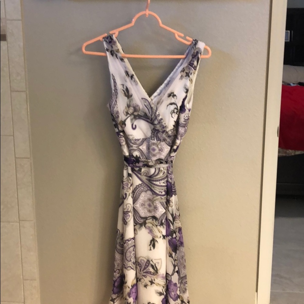 V neck chiffon dress - Picture 3 of 5